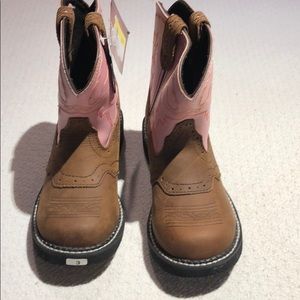 Justin Boots kids Sz 3 Bay Pink Apache Gypsy new